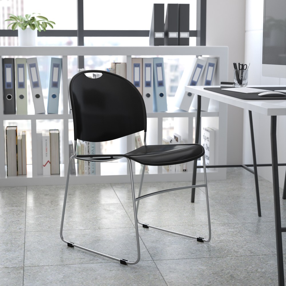 Flash Furniture HERCULES Plastic Ultra-Compact Stack Chair,