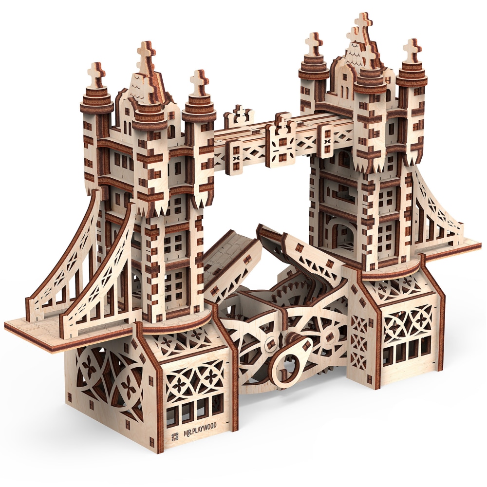 Mr.PLAYWOOD Tower Bridge S 3D Wooden STEM Model