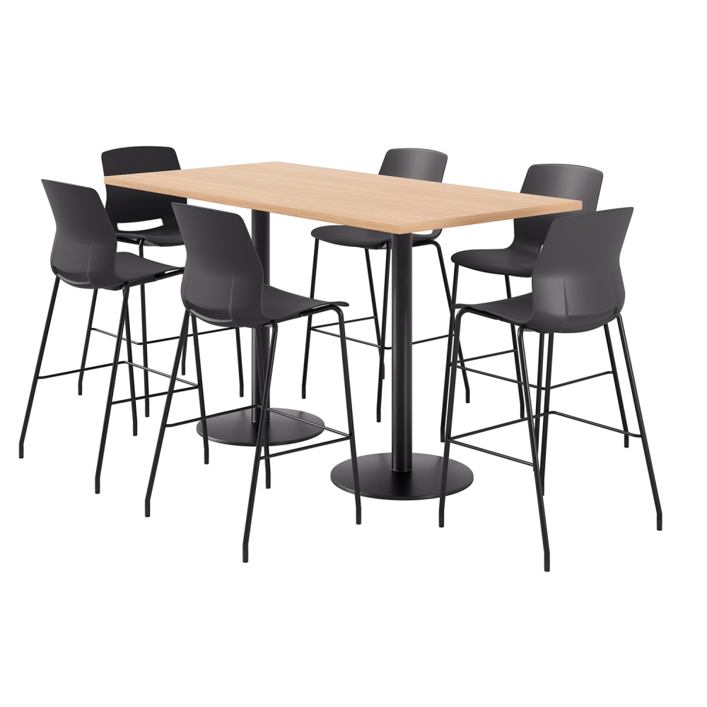 KFI Studios Proof Bistro Rectangle Pedestal Table With