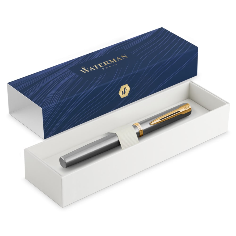 Waterman Impression Stainless Steel Fountain Pen Gold-Coated