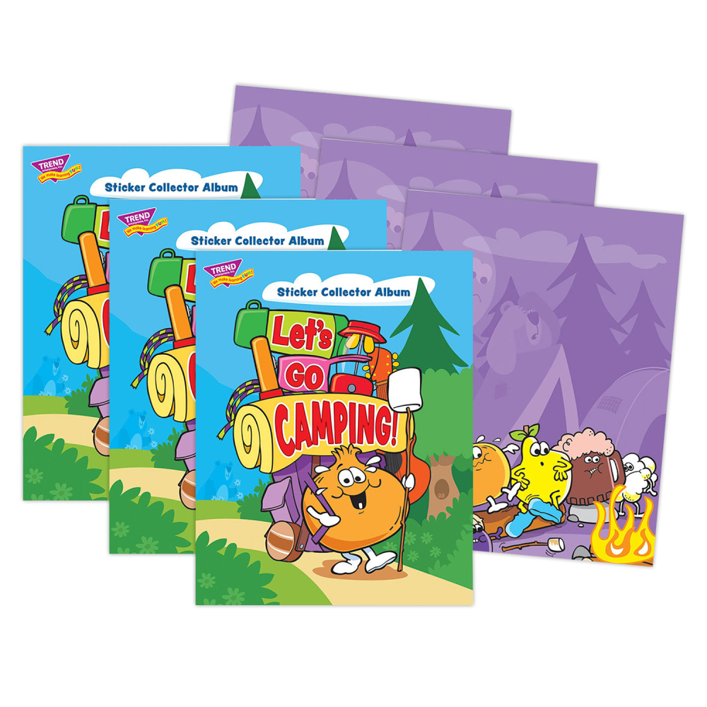 TREND Sticker Collector Albums, Large, Let&#x27;s Go Camping,