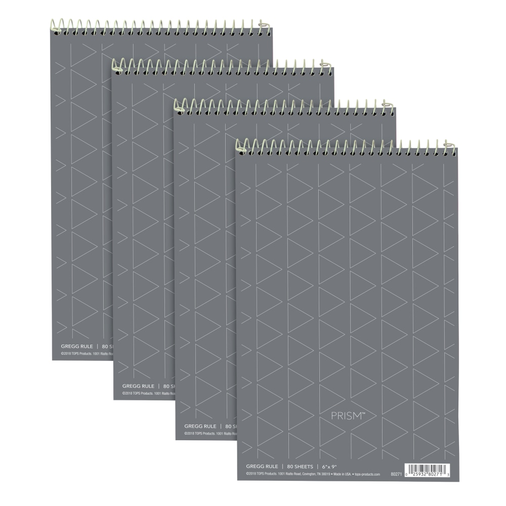 TOPS™ Prism+™ Color Steno Notebooks, 6" x 9",