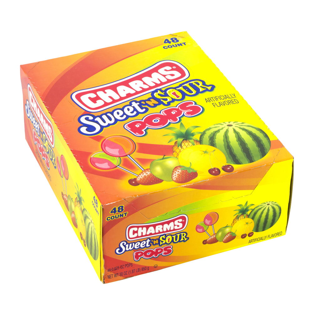 Charms Lollipops, Sweet And Sour Flat Pop, Pack