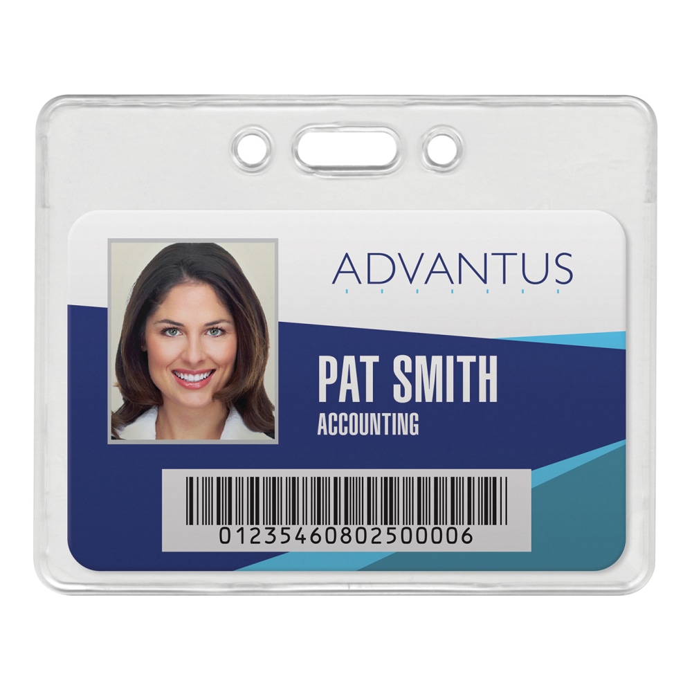 Advantus Proximity Badge Holder, Horizontal, 3" x