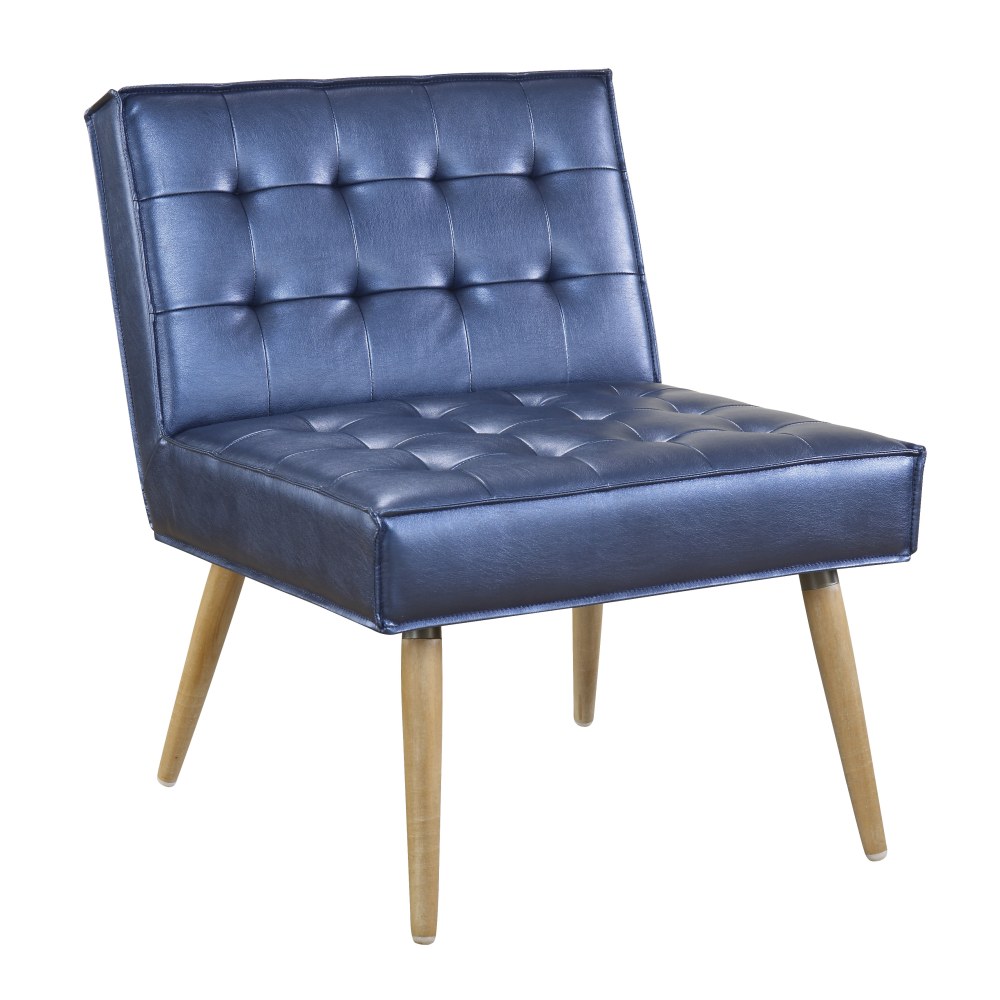 Ave Six Amity Tufted Accent Chair, Sizzle Azure/Silver