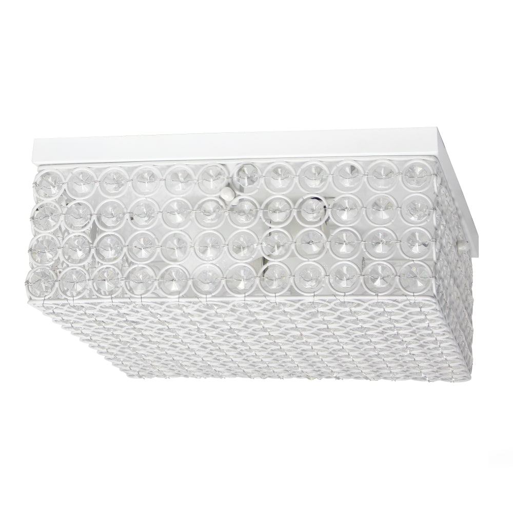 Elegant Designs Elipse Crystal 2-Light Square Flush Mount