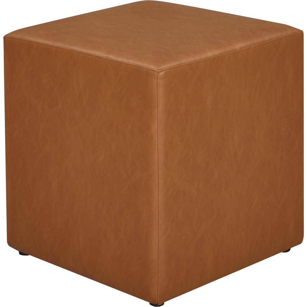 Lifestyle Solutions Brady Faux Leather Ottoman, 19”H x
