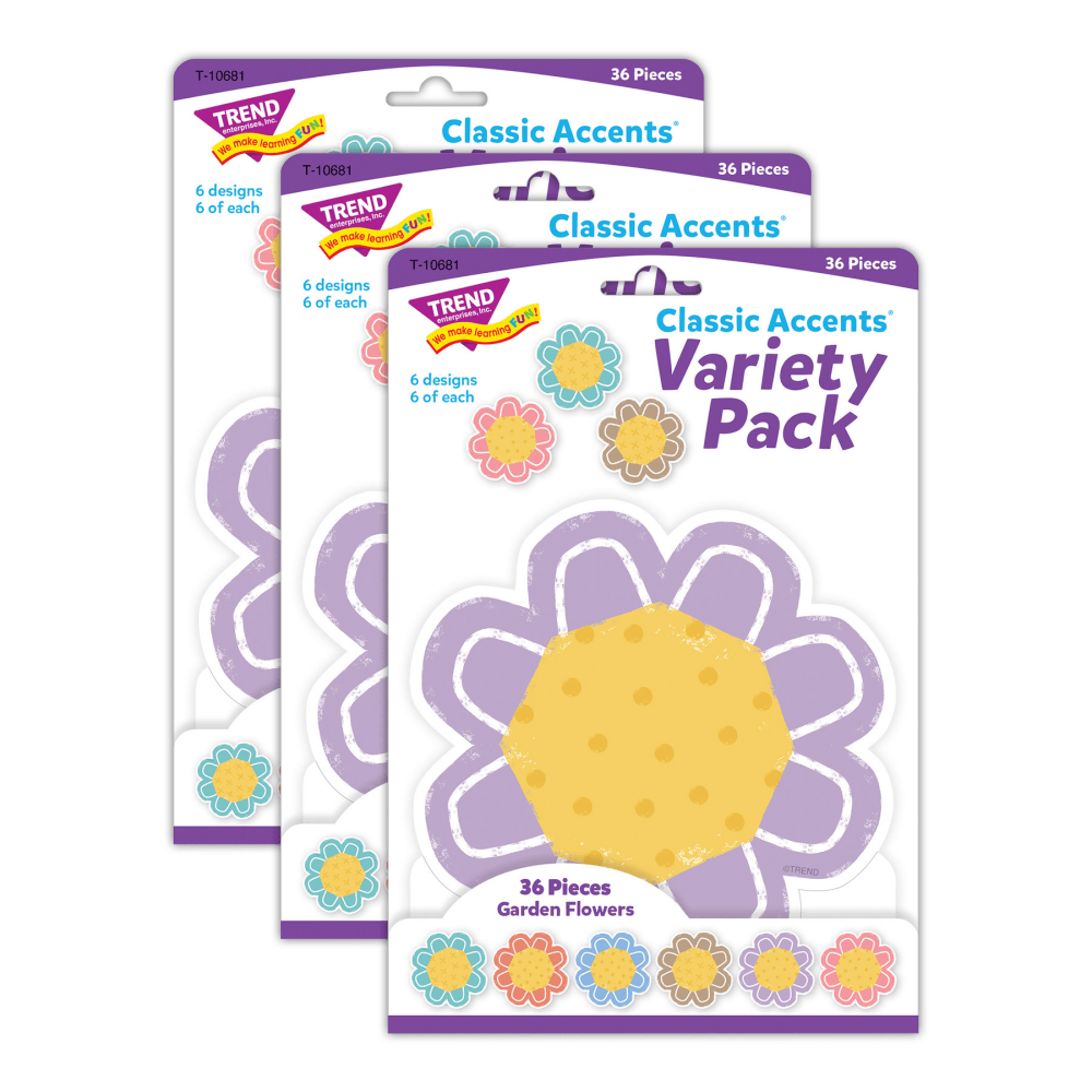 Trend Classic Accents, Garden Flowers, 36 Accents Per
