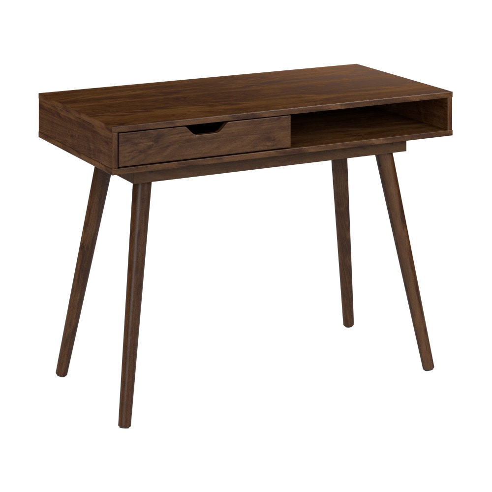 Bush Furniture Nora 40"W Writing Desk, Dark Walnut,