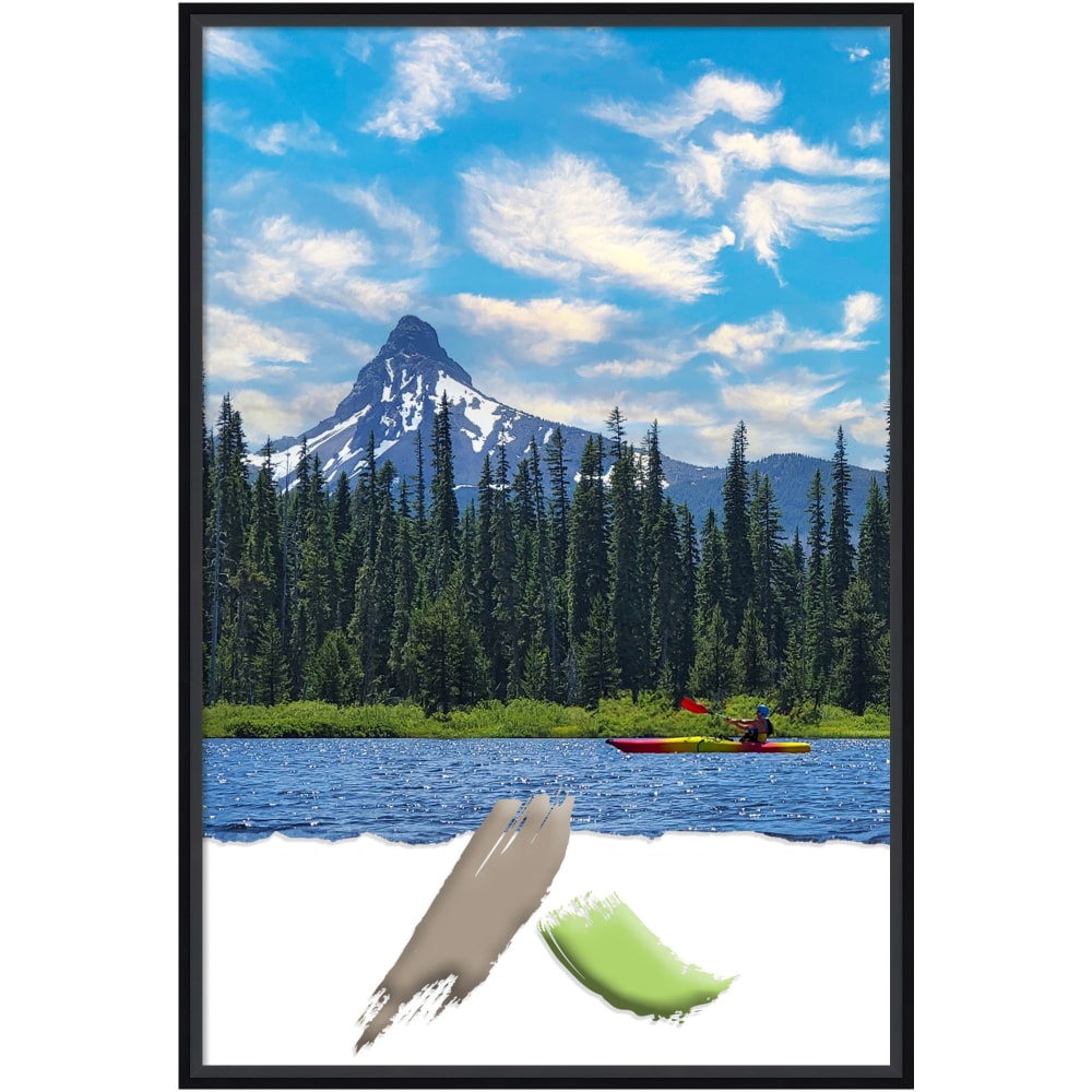 Amanti Art Lucie Black Wood Picture Frame, 25"