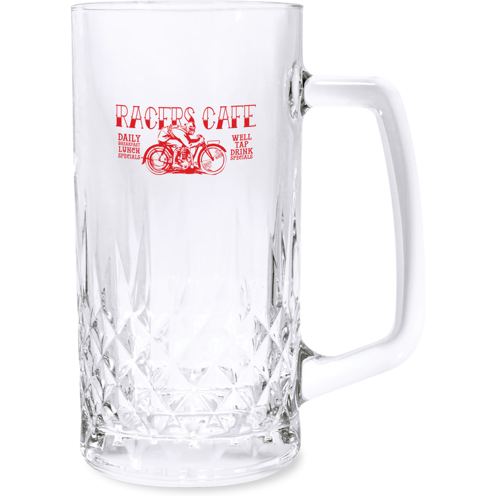 Quilted Pattern Tankard, 20 Oz, Clear