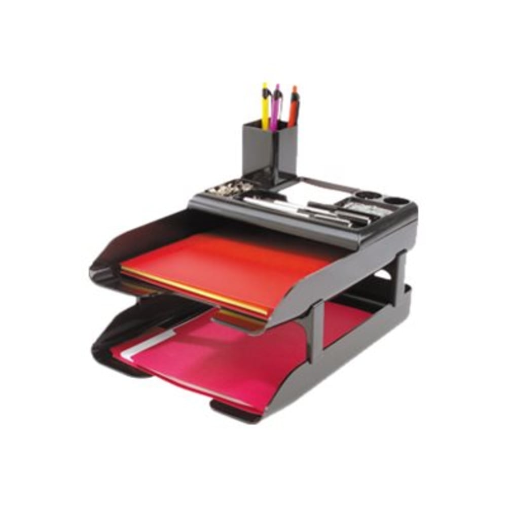deflecto® Corporate Desk Tray Set, 2 Sections, Letter