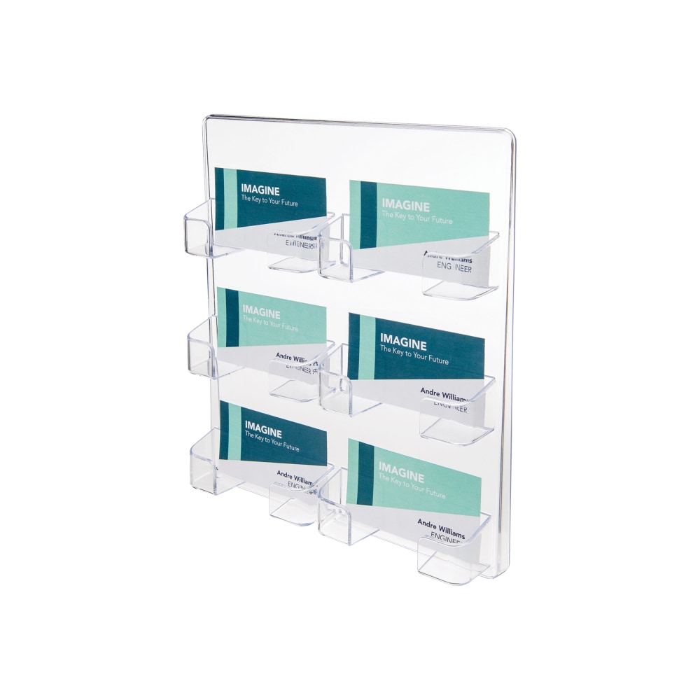Deflecto® Wall Mount Acrylic Business Card Holder, Clear