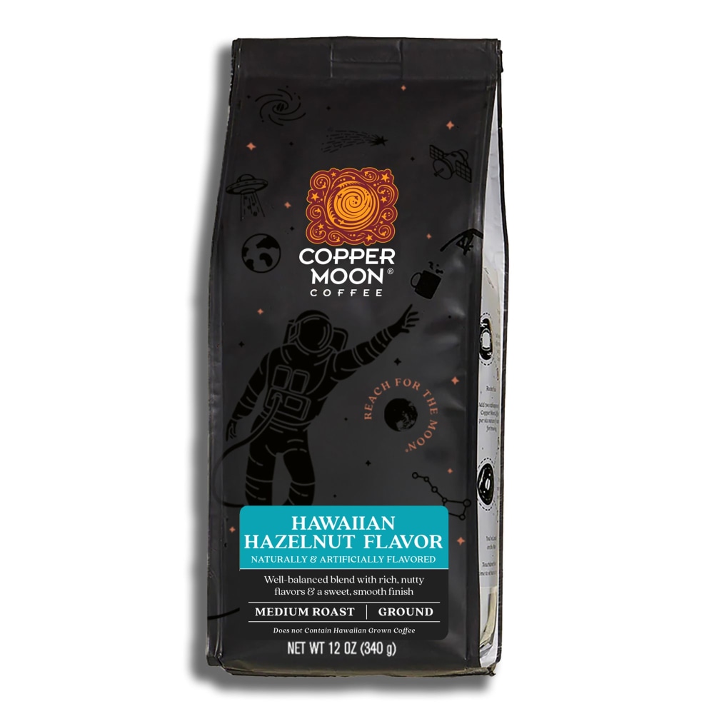 Copper Moon Coffee, Ground, Medium Roast, Hawaiian Hazelnut
