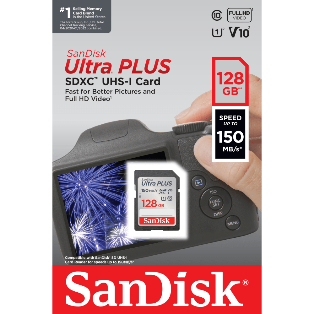 SanDisk Ultra® PLUS SDXC™ UHS-I card, 128GB