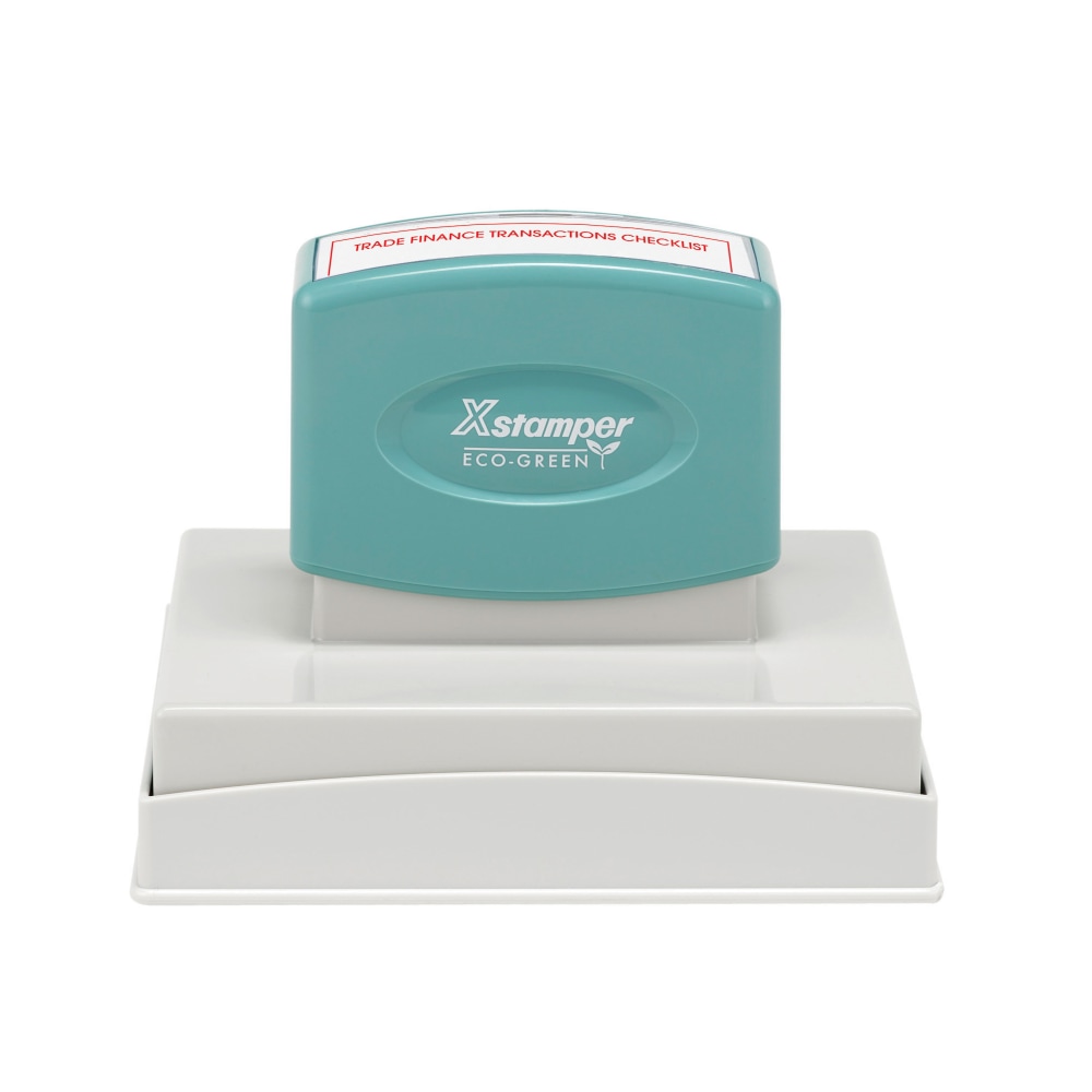Custom ECO-GREEN Xstamper® Pre-Inked Stamp, N28, 61% Recycled,