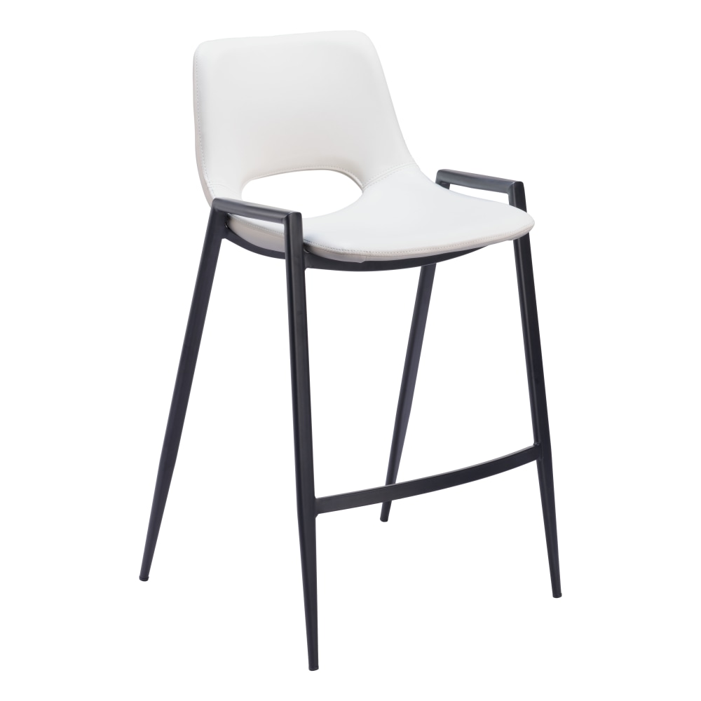 Zuo Desi Counter-Height Stools, White, Set Of 2