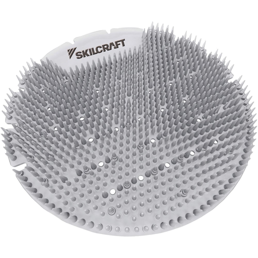 SKILCRAFT® Extended Power Deodorizer Urinal Screens, Ice Scent,