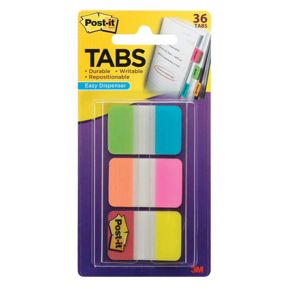 Post-it® 1" x 1 1/2" Durable Index Tabs,