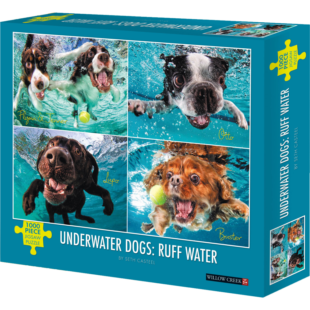 Willow Creek Press 1,000-Piece Puzzle, Underwater Dogs: Ruff