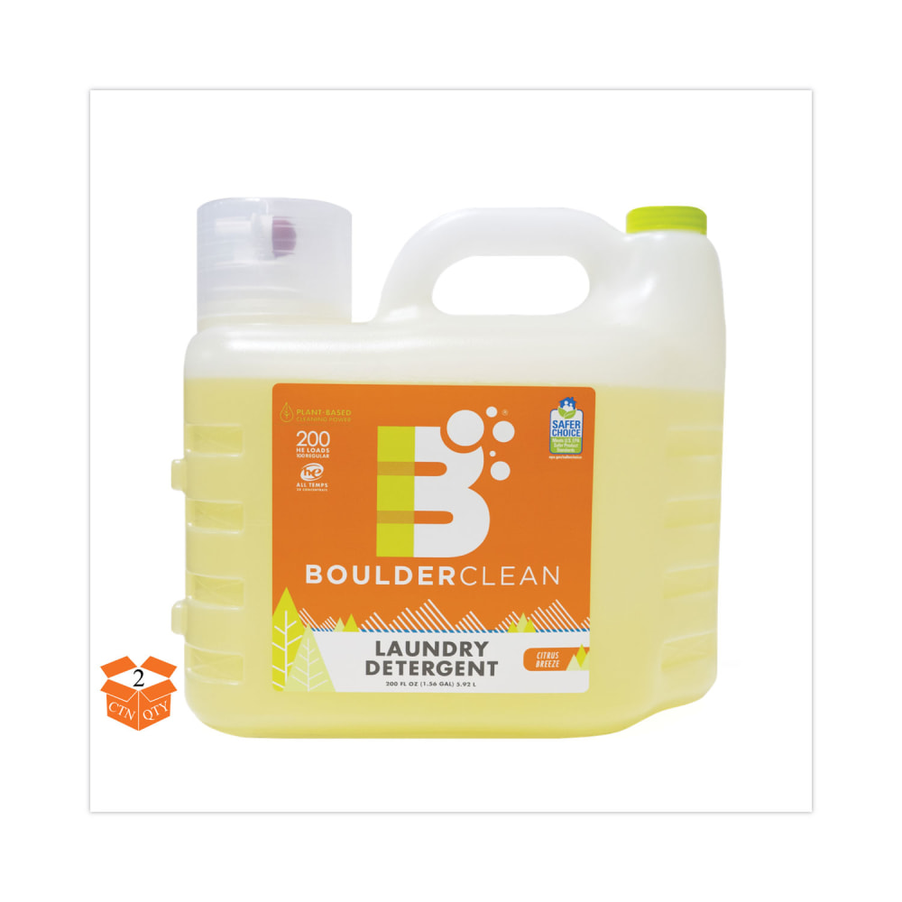 Boulder Clean Liquid Laundry Detergent, Citrus Breeze, 200