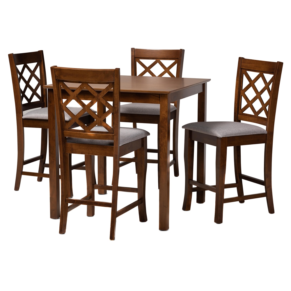 Baxton Studio Alora Pub Set, 36"H x 35-7/16"W