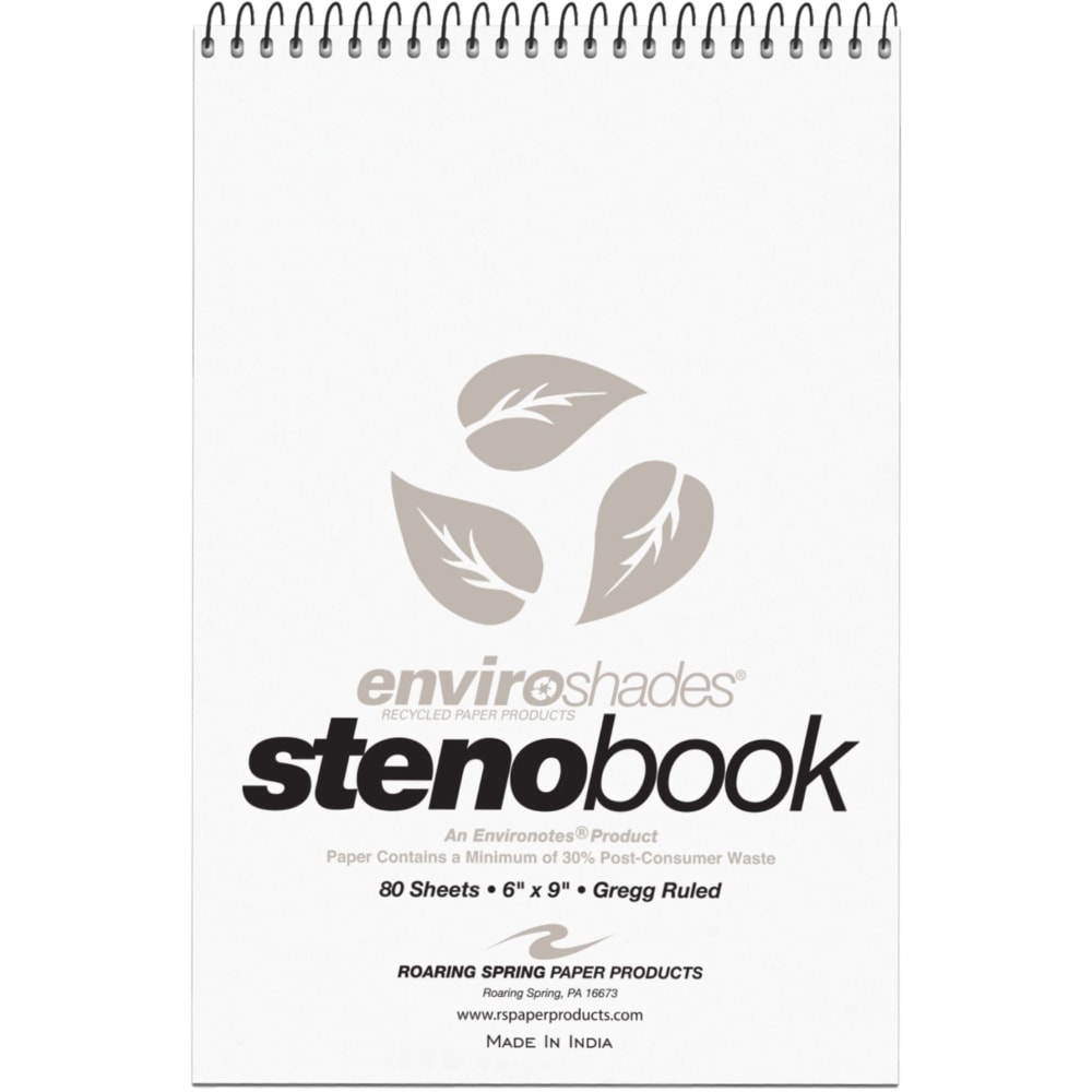 Roaring Spring Enviroshades Steno Books, 6" x 9",