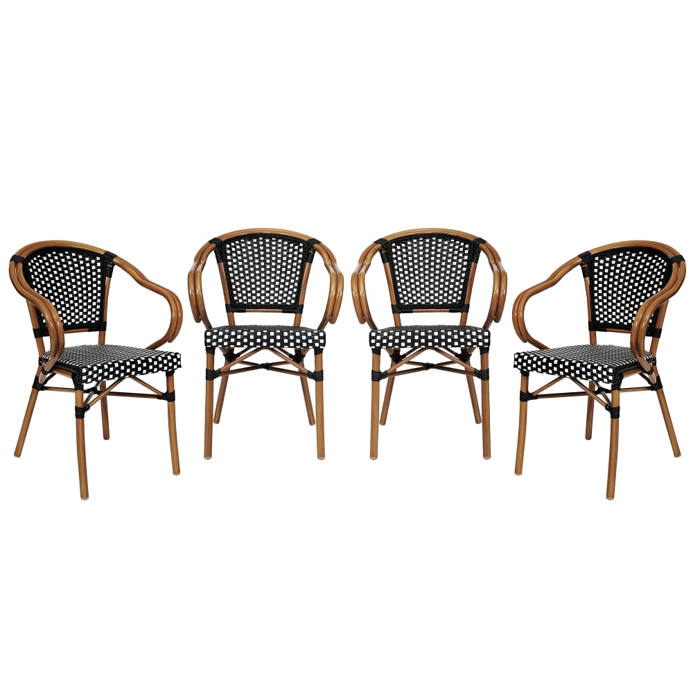 Flash Furniture 4 Pack Bordeaux Indoor/Outdoor Commercial Bistro