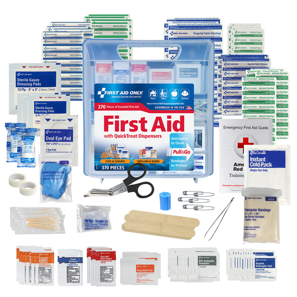 First Aid Only QuickTreat Plastic First Aid Kit,
