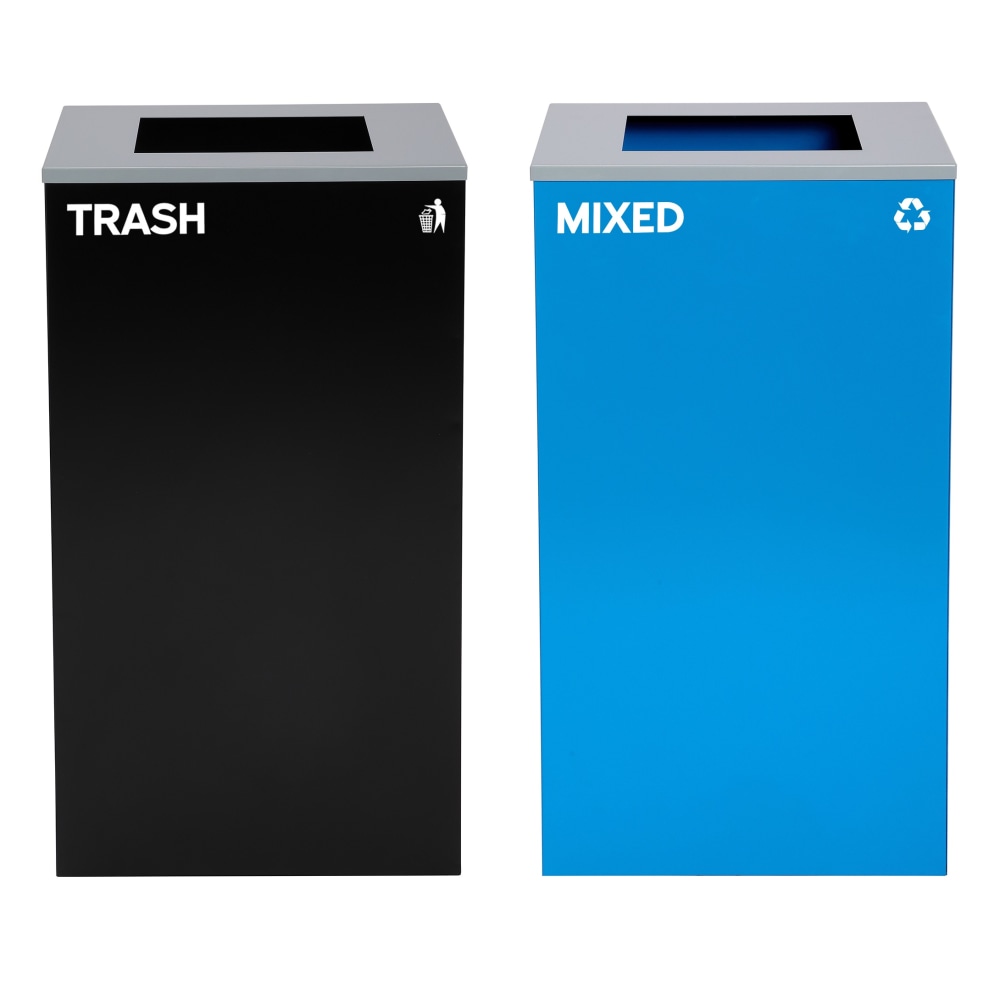 Alpine Industries Stainless-Steel Open Top Mixed Recycling And