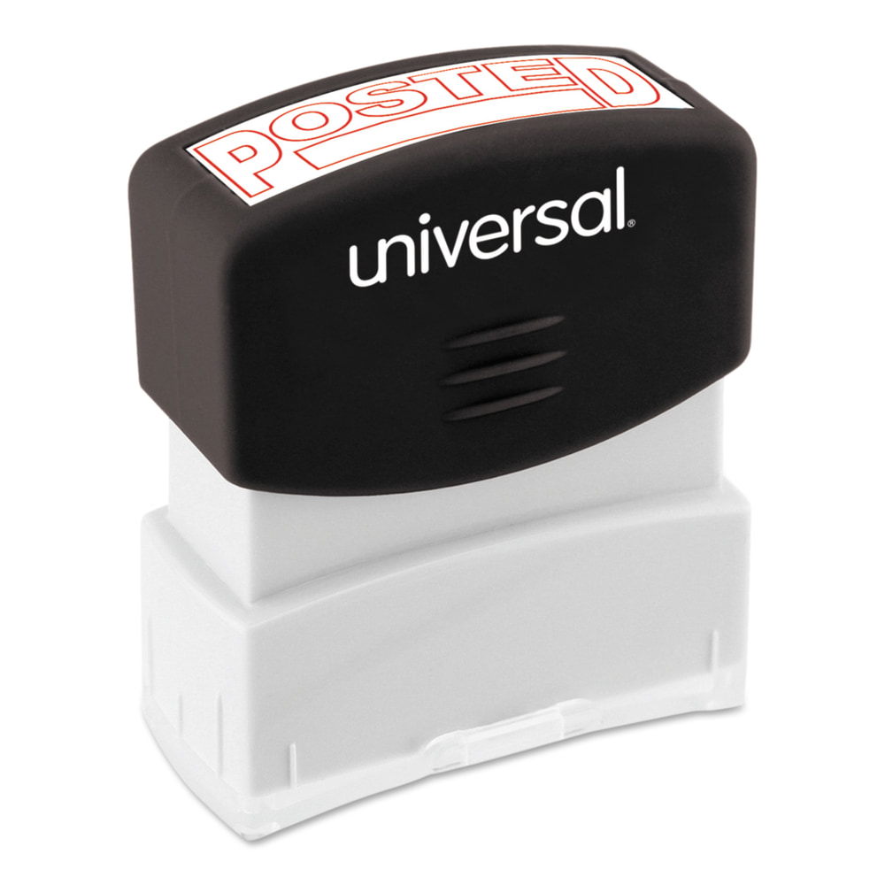 Universal® Pre-Inked Message Stamp, Posted, 1 11/16" x