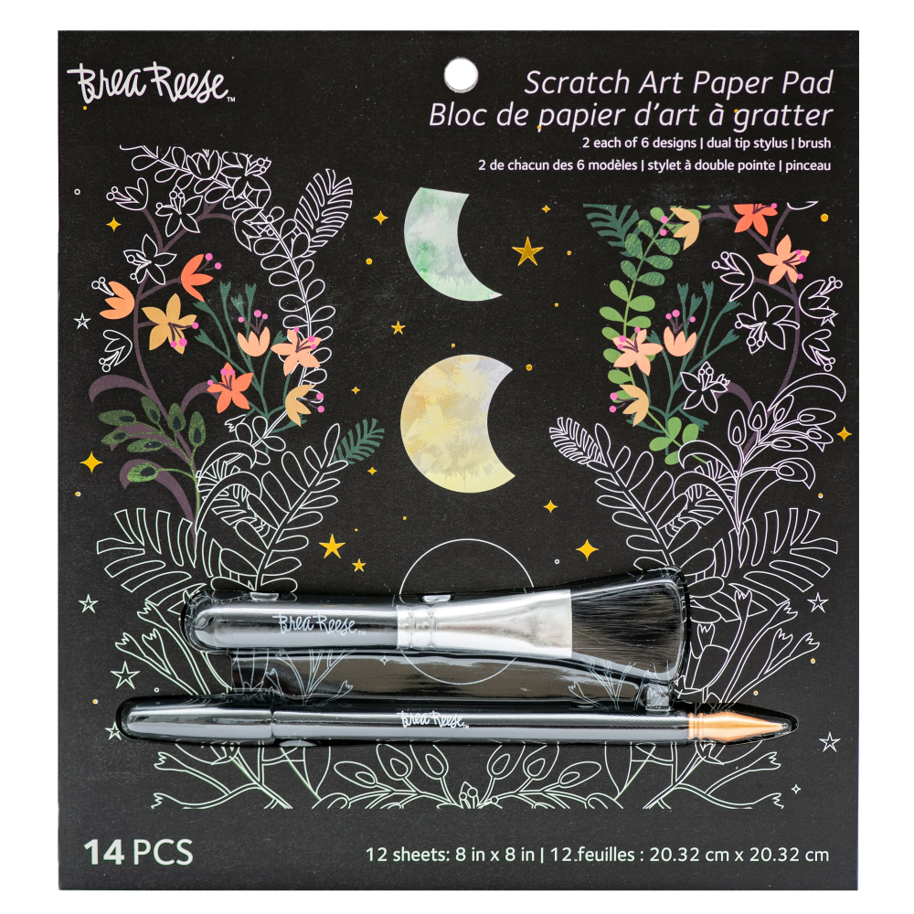 Brea Reese® Scratch Art Paper Pad Kit, 8”