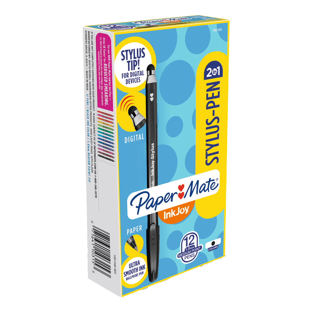 Paper Mate® InkJoy™ 2-in-1 Stylus Pen, Black Barrel,