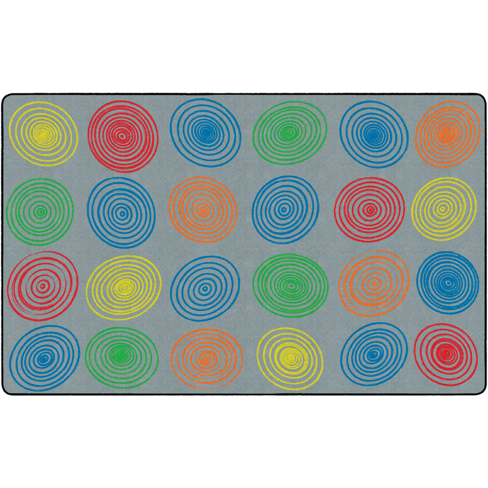 Flagship Carpets Circles Rug, Rectangle, 7' 6" x