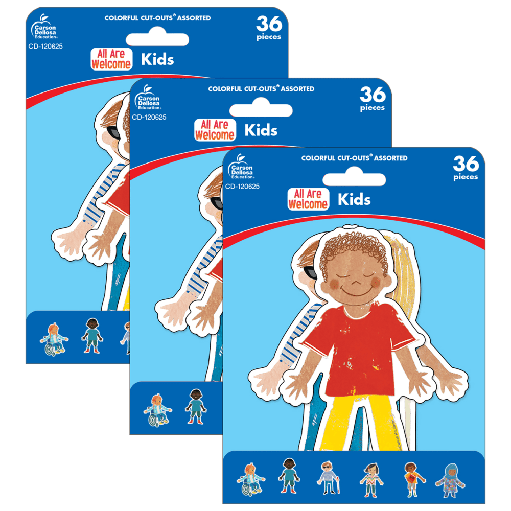 Carson Dellosa Education Cut-Outs, All Are Welcome Kids,