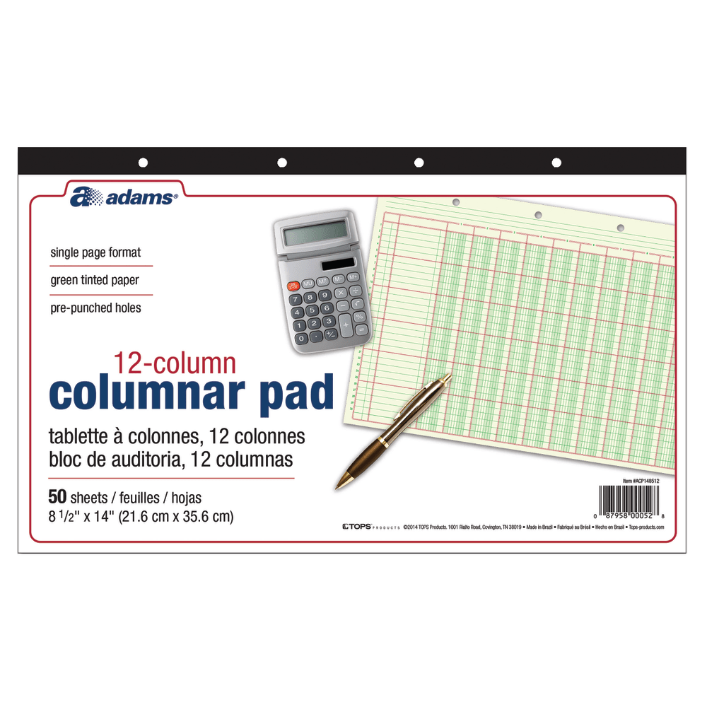 Adams® Analysis Pad, 14" x 8 1/2", 50