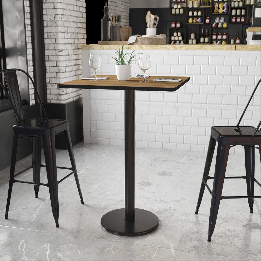 Flash Furniture Square Laminate Table Top With Round