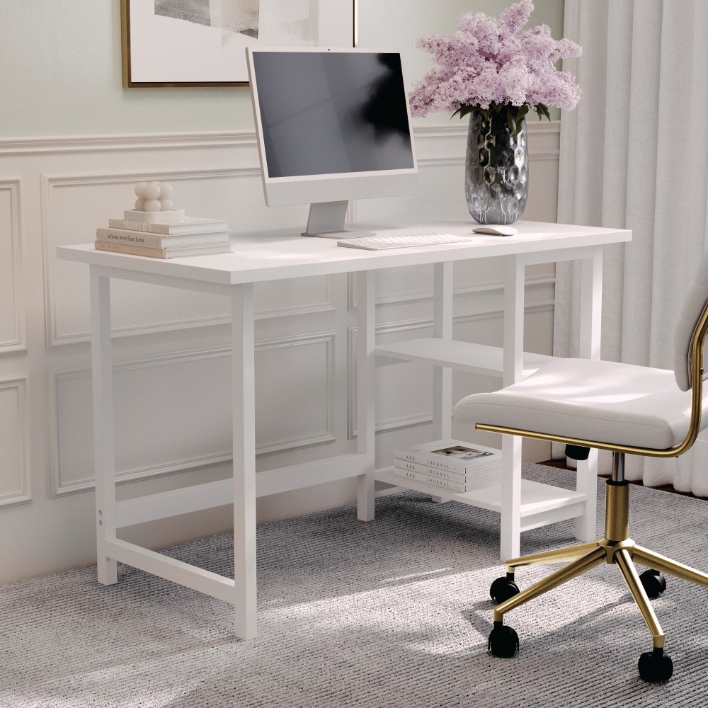 Martha Stewart Beckett 47.5"W Home Office Trestle Computer