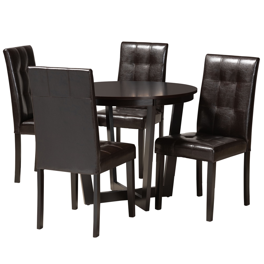 Baxton Studio Vida Dining Set, 29-15/16”H x 35-7/16”W
