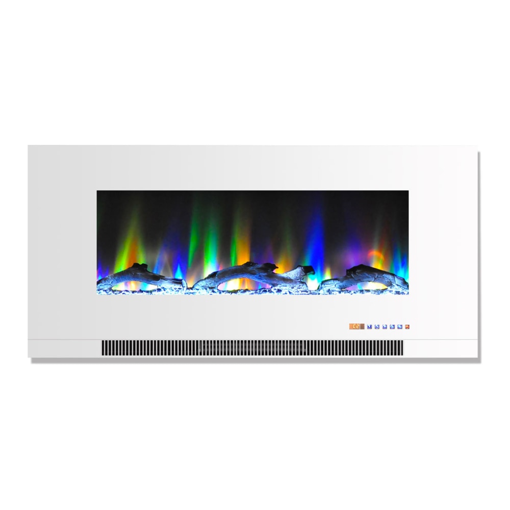 Cambridge Wall-Mount Electric Fireplace With Multicolor Flames,