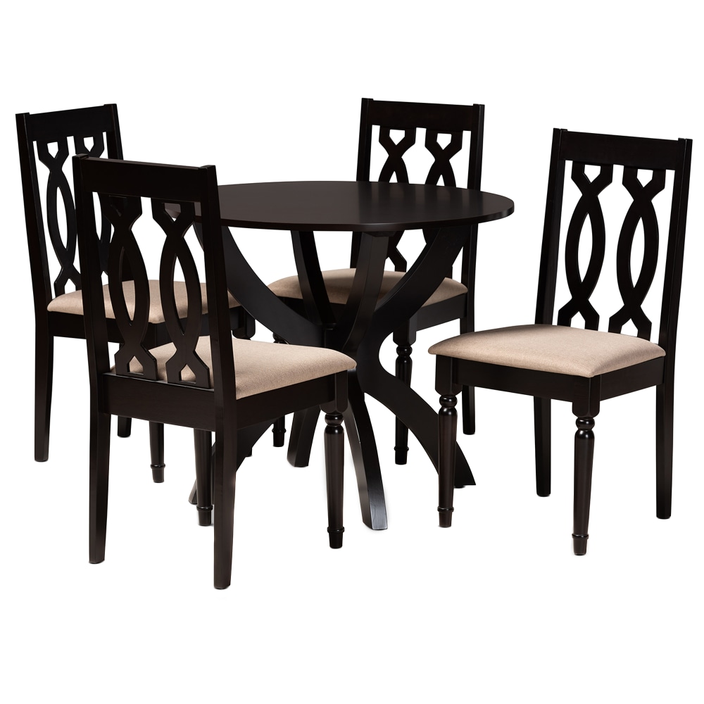 Baxton Studio Mona 5-Piece Dining Set, 29-15/16"H x