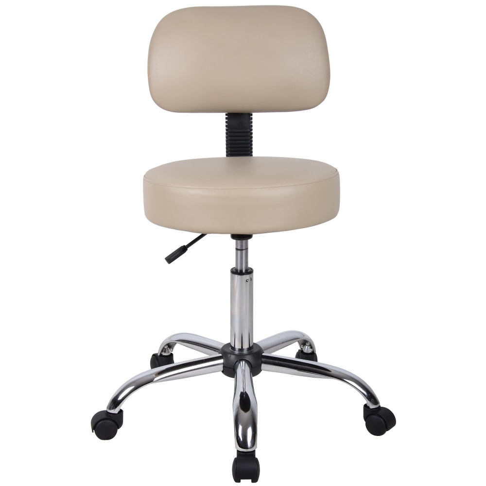 Boss Office Products Antimicrobial Medical Stool With Back,