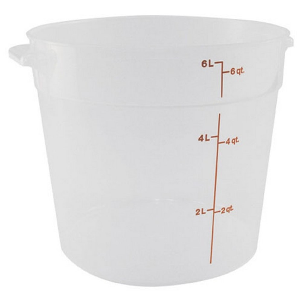 Cambro Food Storage Container, 6 Qt, Clear