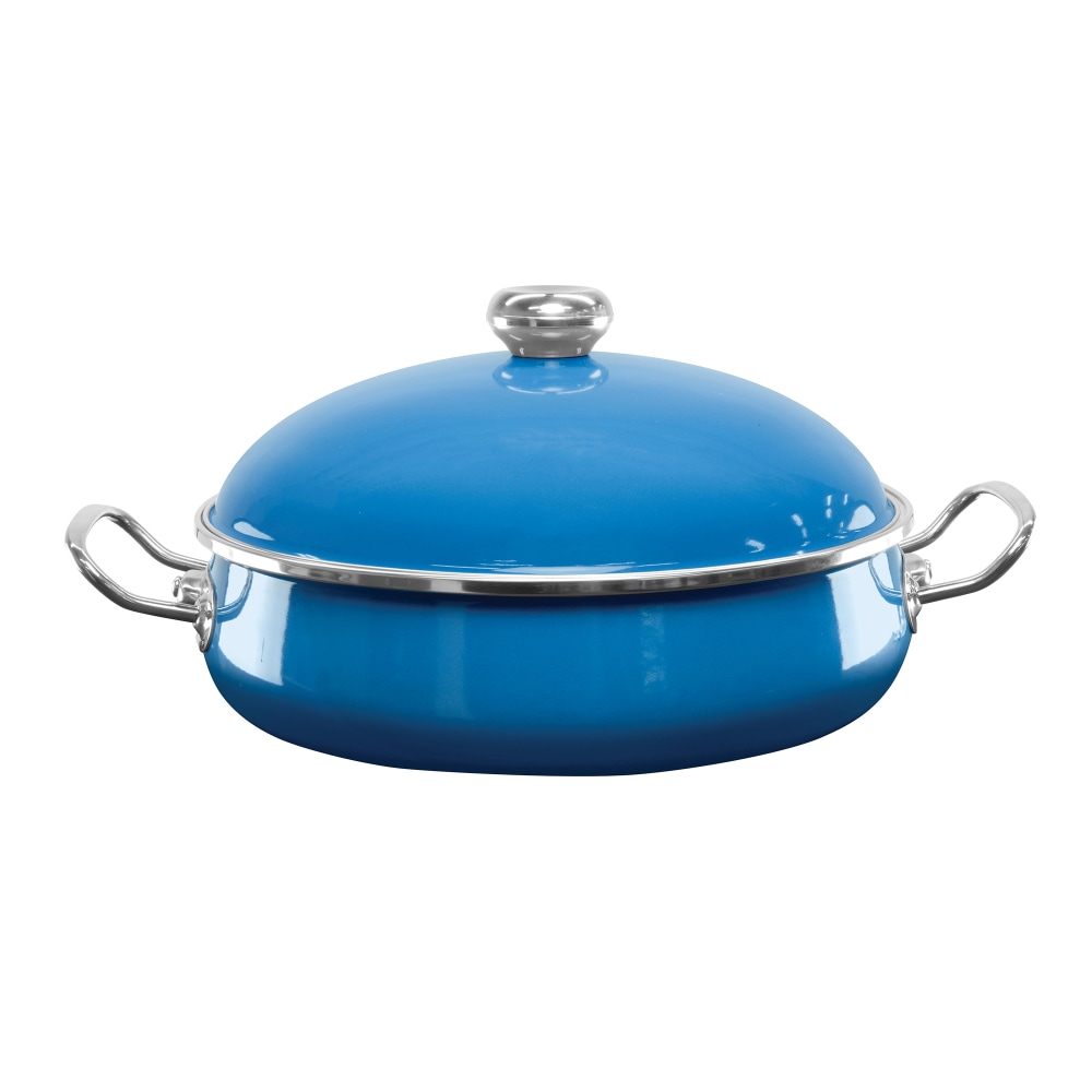 Vita® Enamel-On-Steel Nonstick Covered Casserole, 5 Qt, Blue