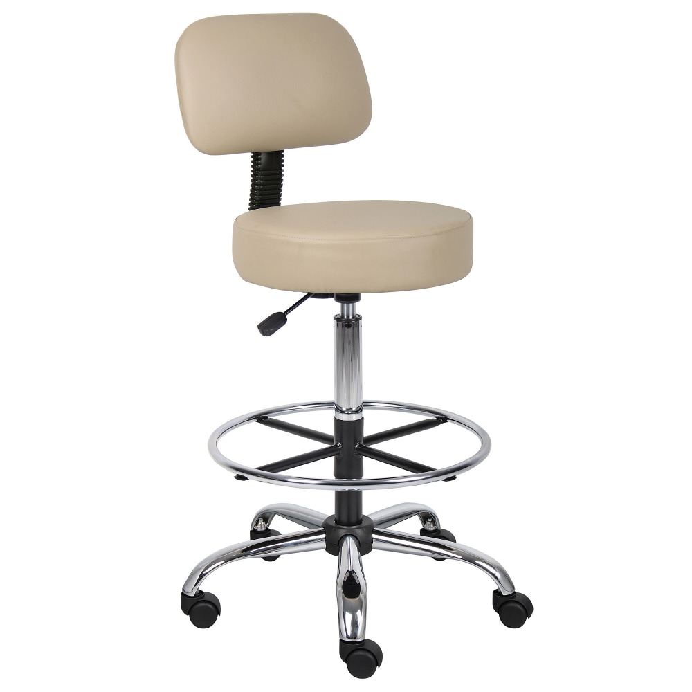Boss Office Products Antimicrobial Medical Stool With Back