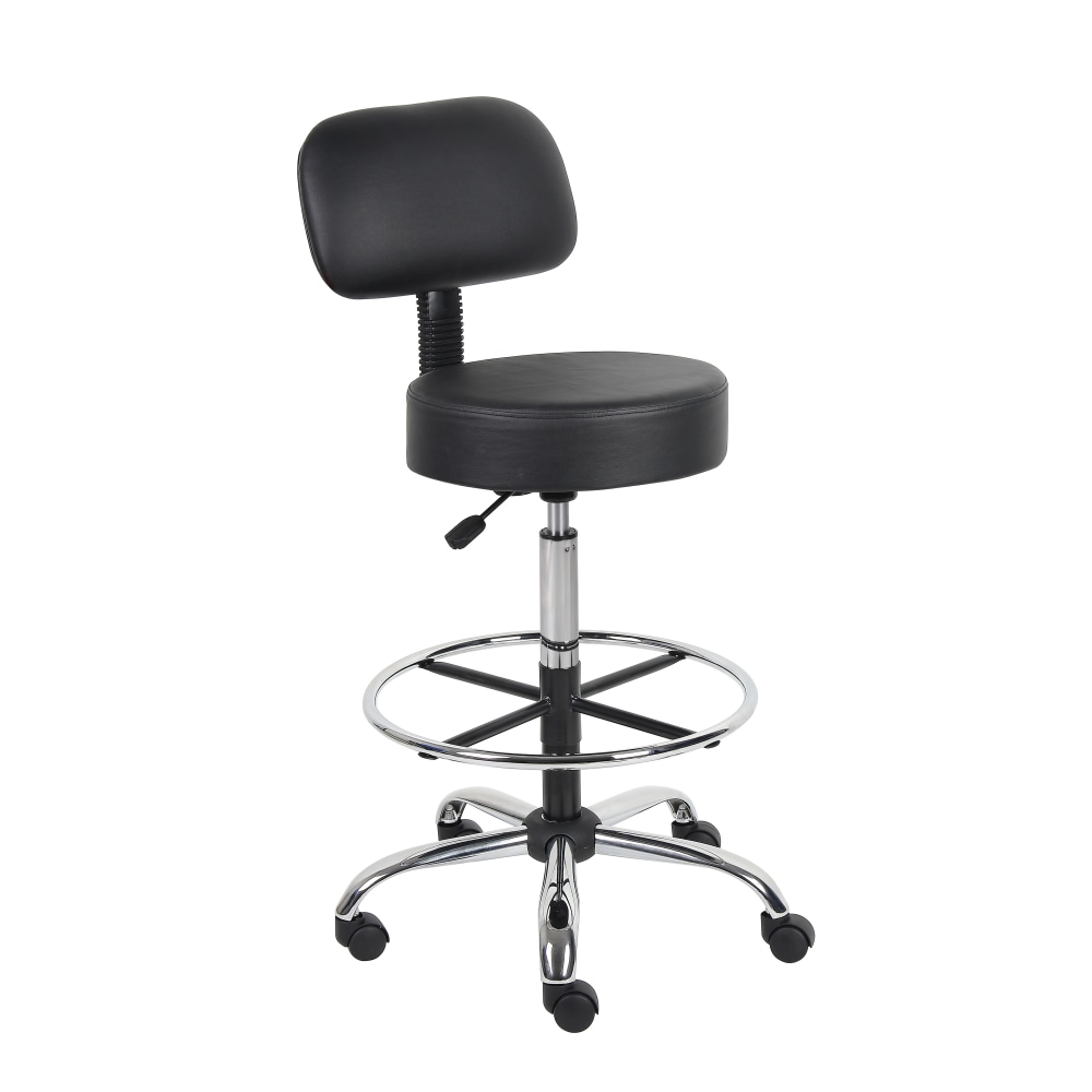 Boss Office Products Antimicrobial Medical Stool With Back