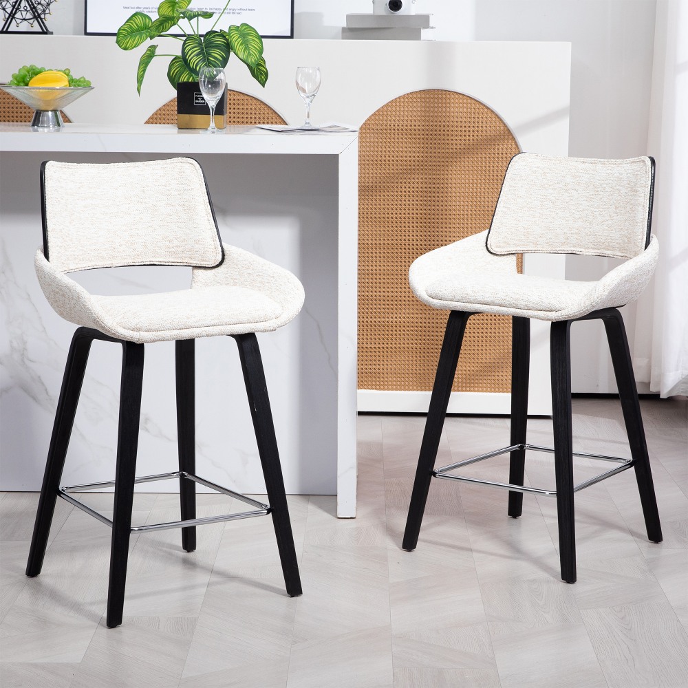 Glamour Home Bea Fabric Counter Height Stool With