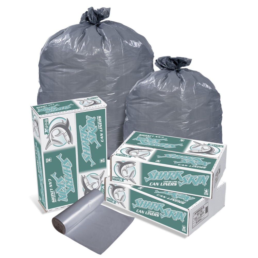 Pitt Plastics Linear Low-Density Can Liners, 1.1-mil, 45