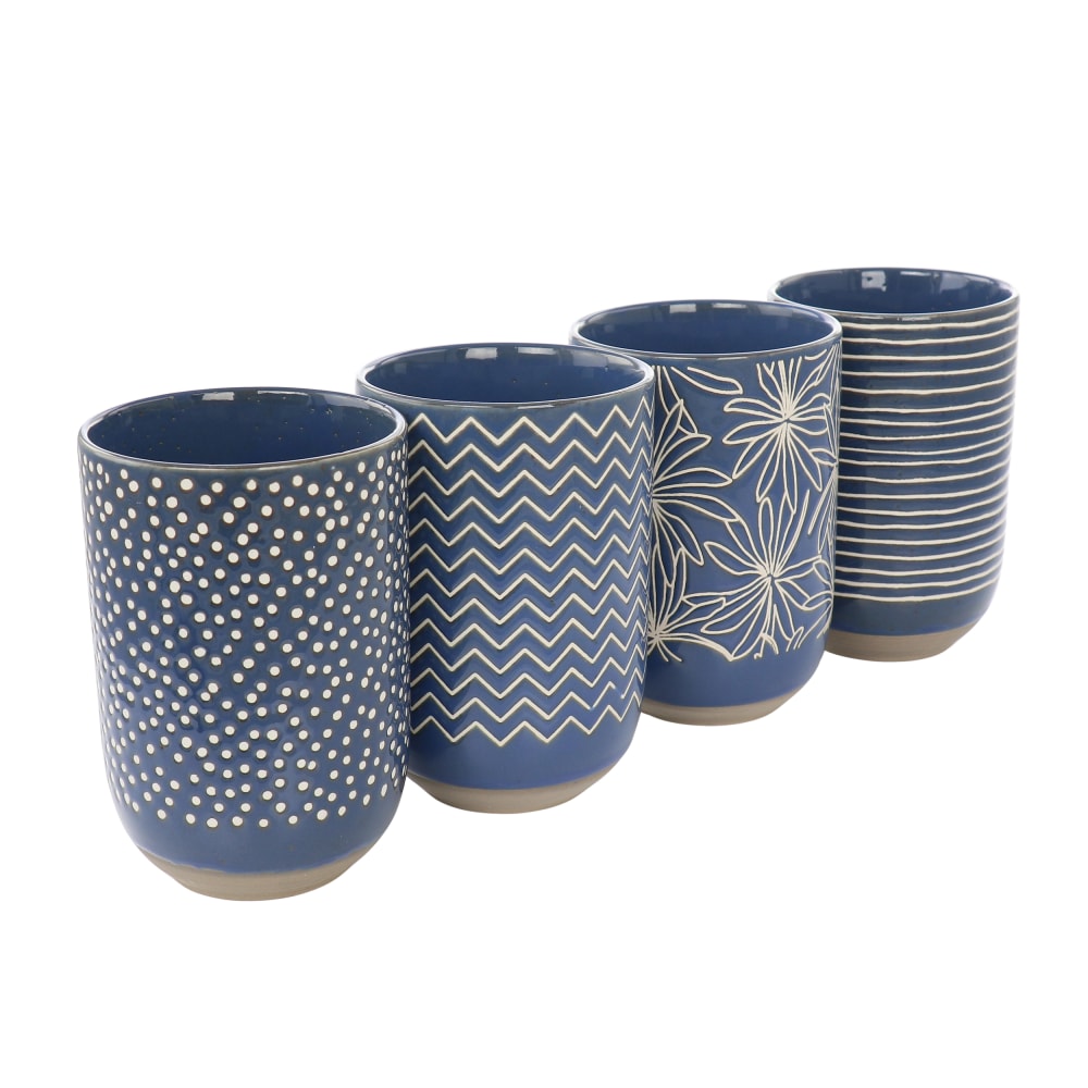 Laurie Gates Madrina 4-Piece Stoneware Mug Set, 19