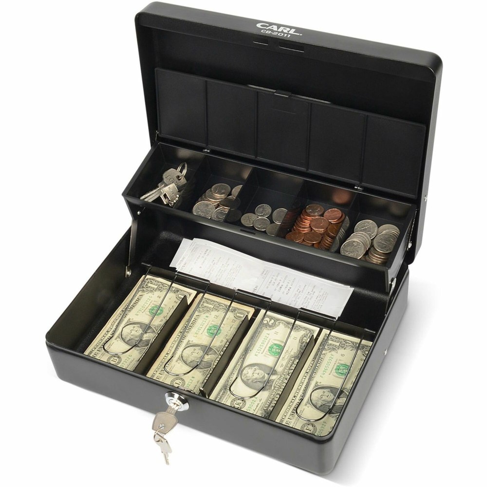 CARL Bill Slots Steel Security Cash Box -
